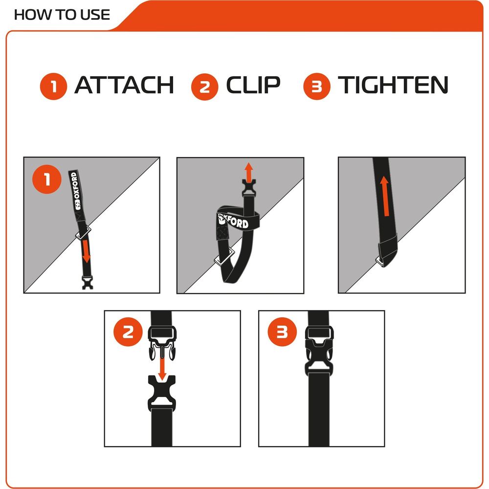 Oxford Atlas B Clip Straps Pair Lichen - 17mm x 2.0m