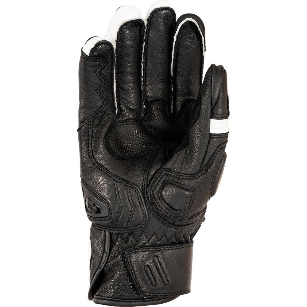 Oxford Cypher 1.0 Short Leather Gloves Black / White - FREE UK Shipping, FREE 365 Day Returns | Moto Central