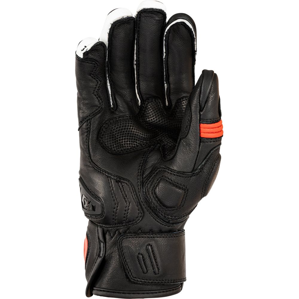 Oxford Cypher 1.0 Short Leather Gloves Black / Red / White - FREE UK Shipping, FREE 365 Day Returns | Moto Central