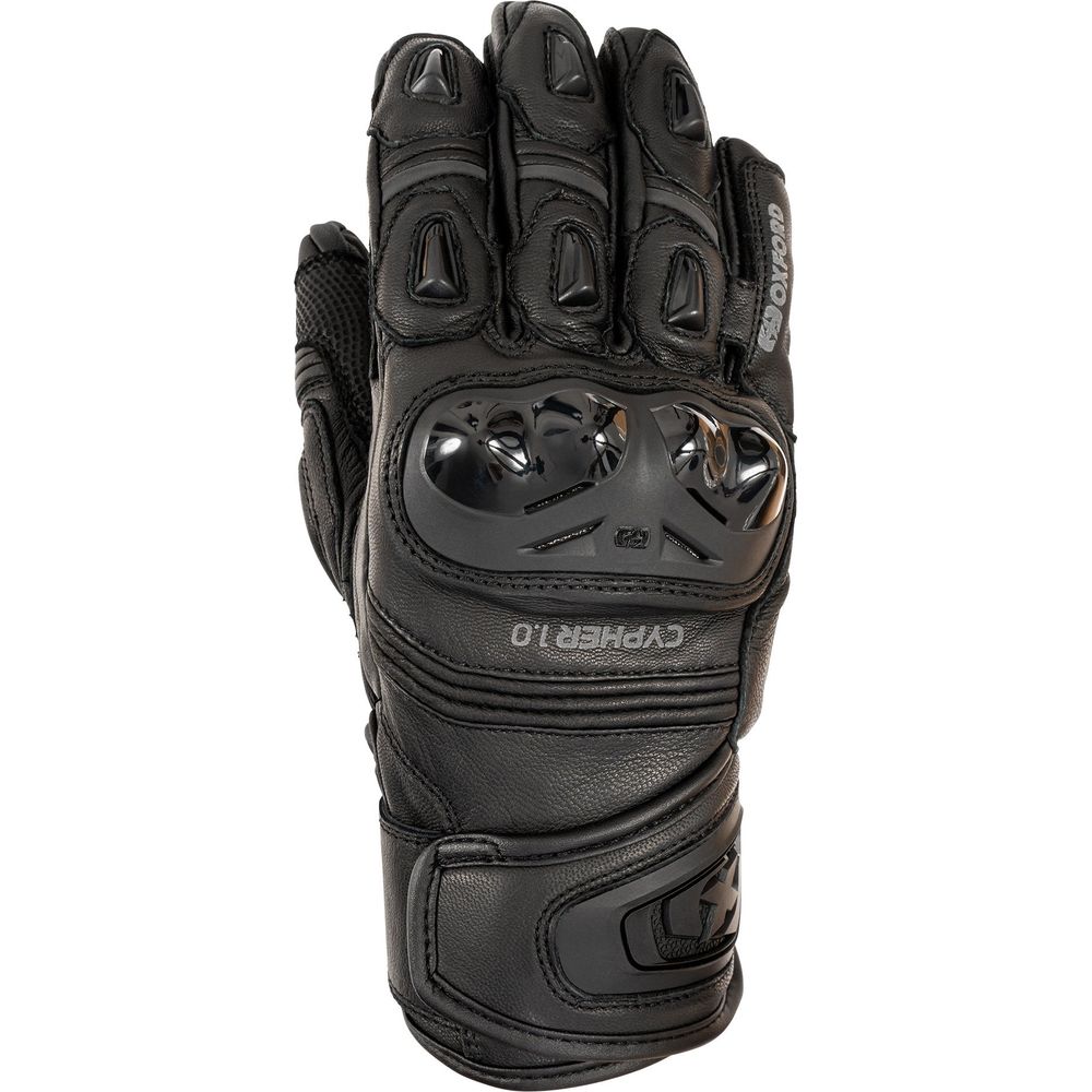 Oxford Cypher 1.0 Short Leather Gloves Stealth Black