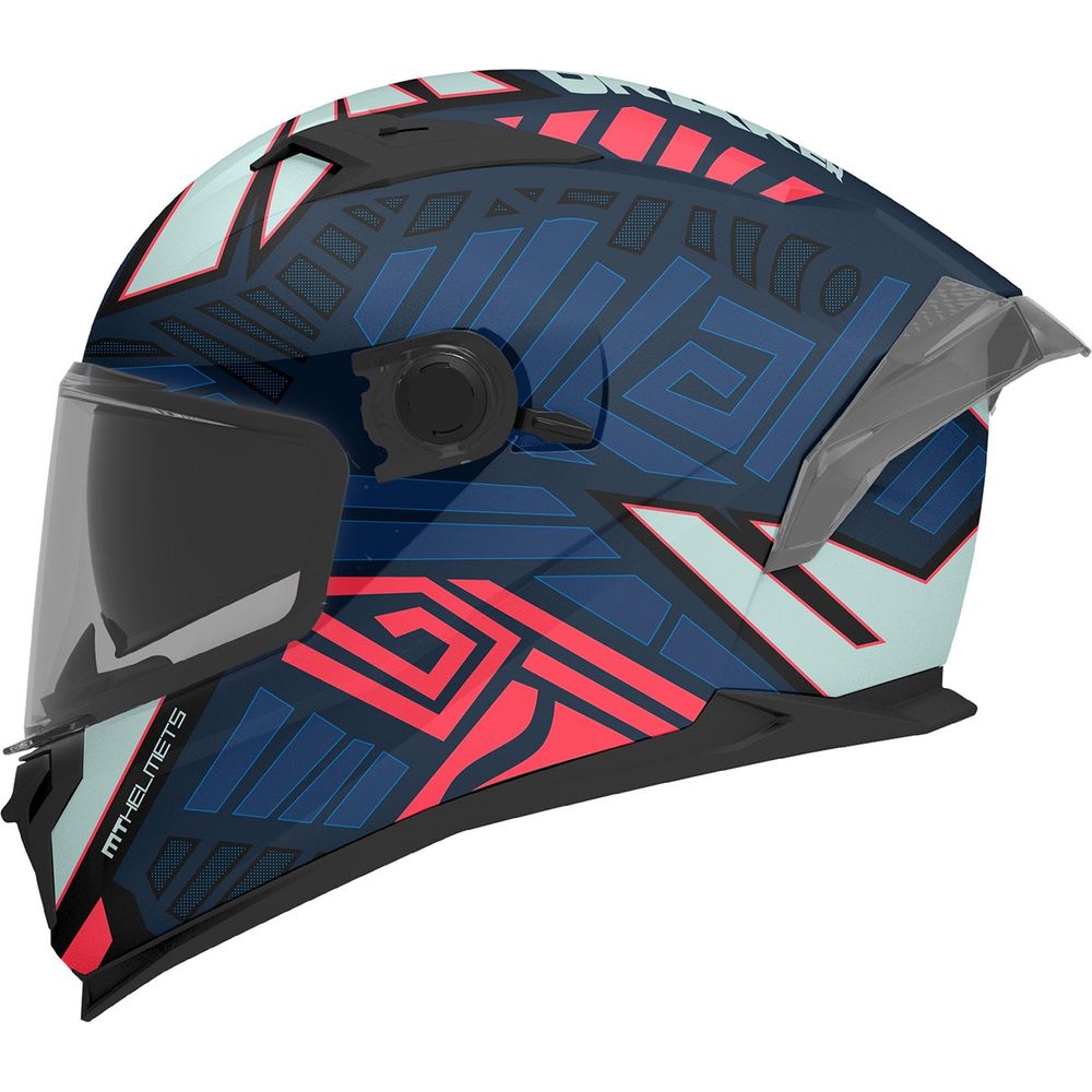 MT Braker SV Zebra C7 Full Face Helmet Matt Black / Blue