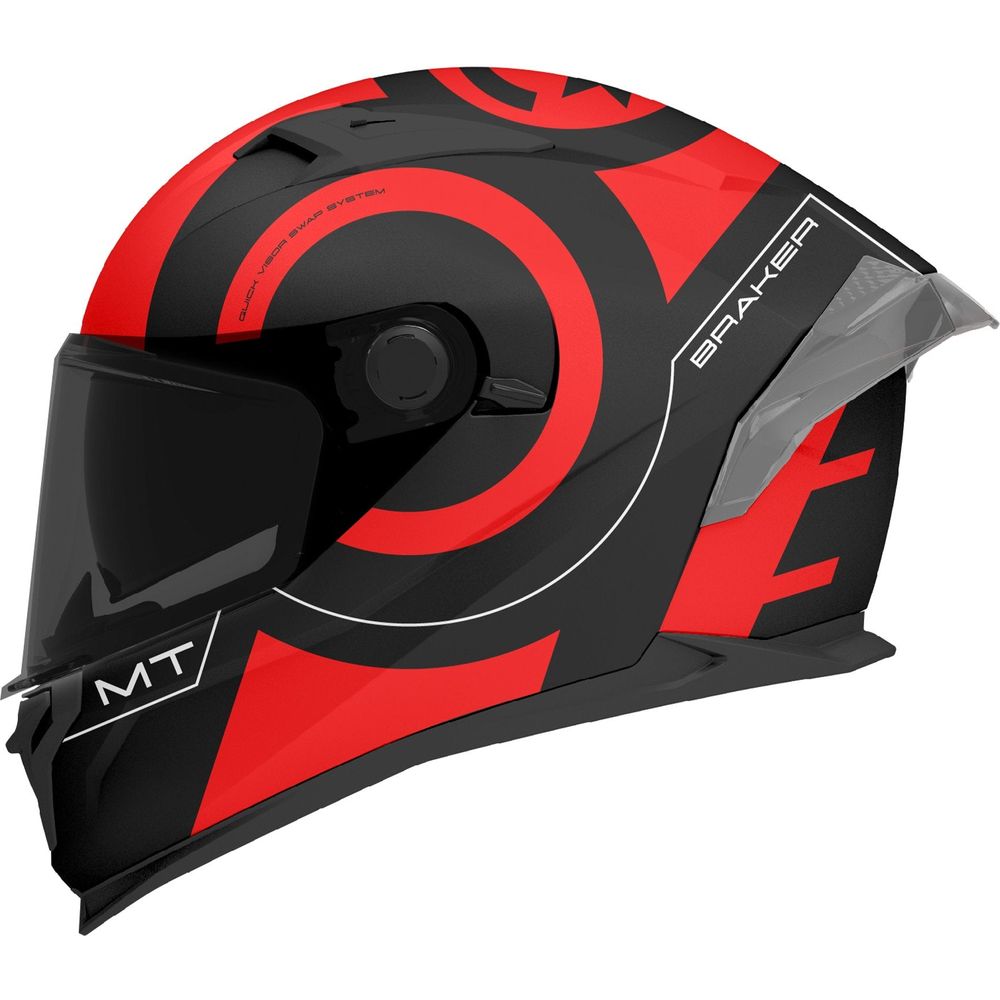 MT Braker SV Inox A5 Full Face Helmet Matt Black / Red