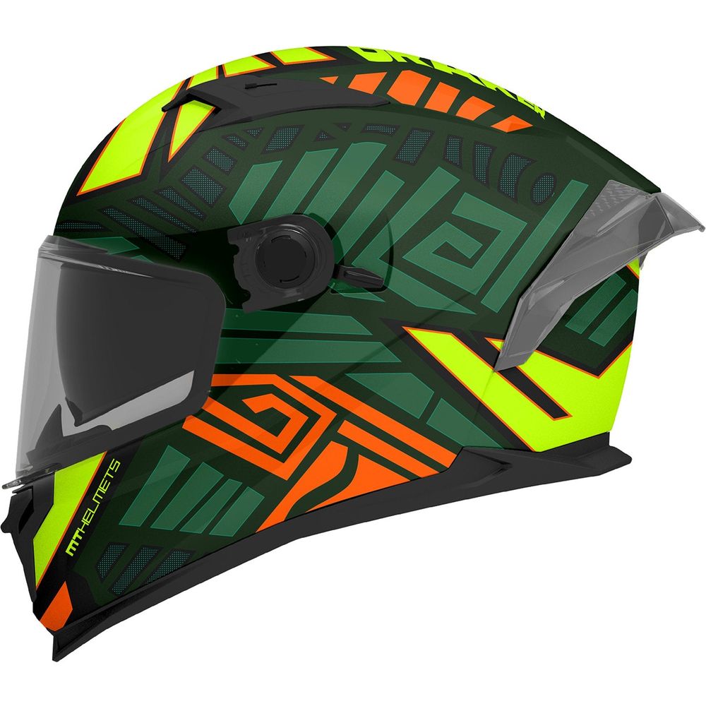 MT Braker SV Zebra C6 Full Face Helmet Matt Black / Green