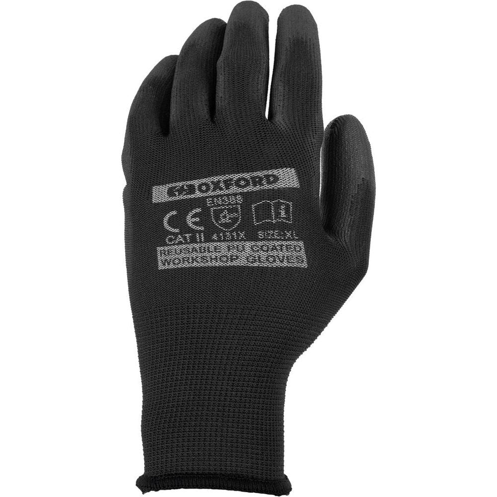 Oxford PU Coated Workshop Gloves Black