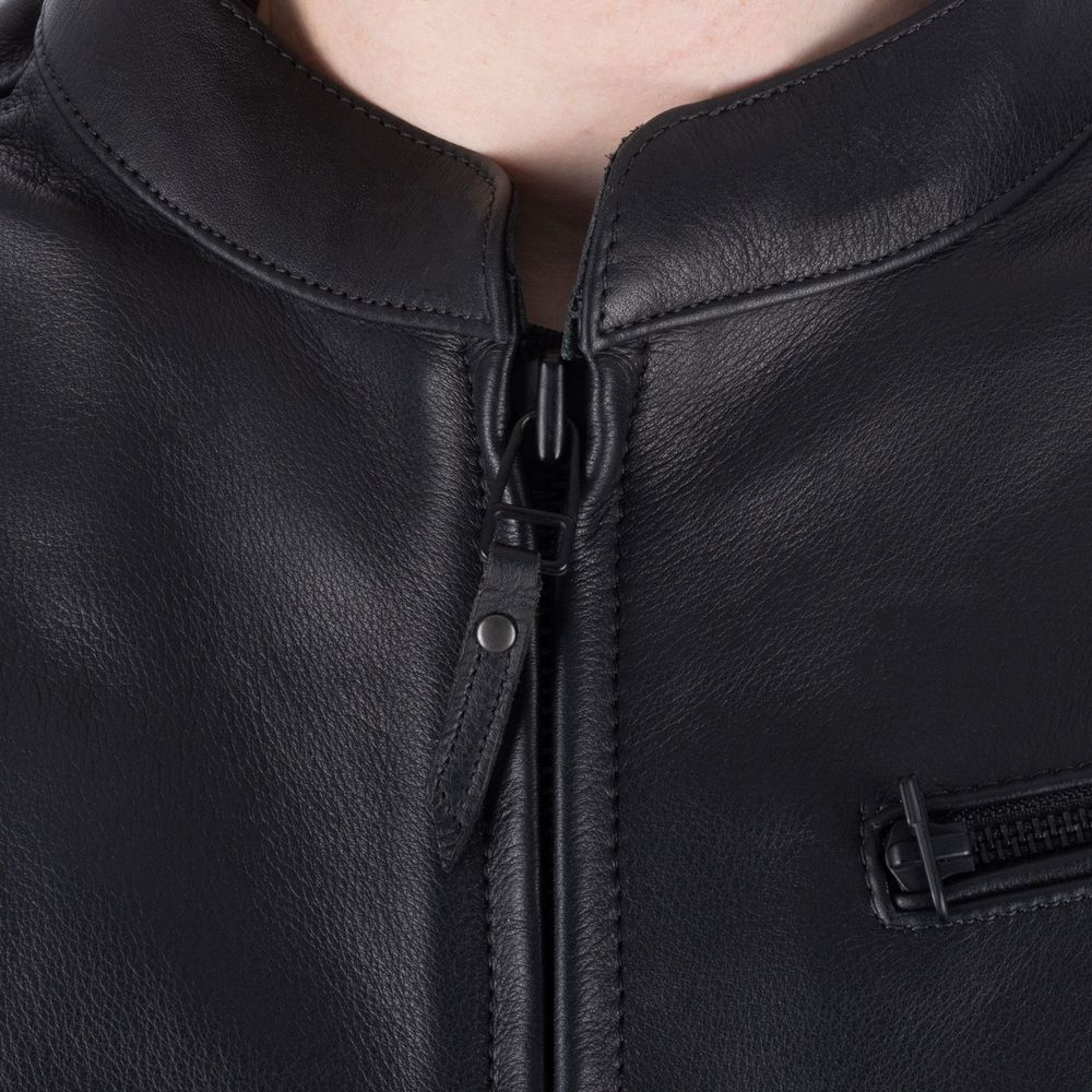 Oxford Henlow Leather Jacket Black - FREE UK Shipping, FREE 365 Day Returns | Moto Central