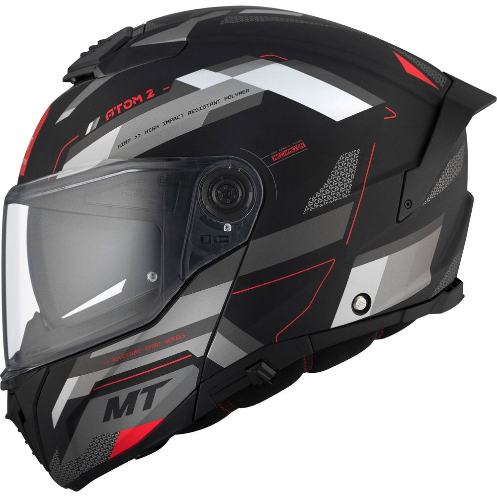 MT Atom 2 Bast D5 Flip-Up Helmet Matt Black / Grey