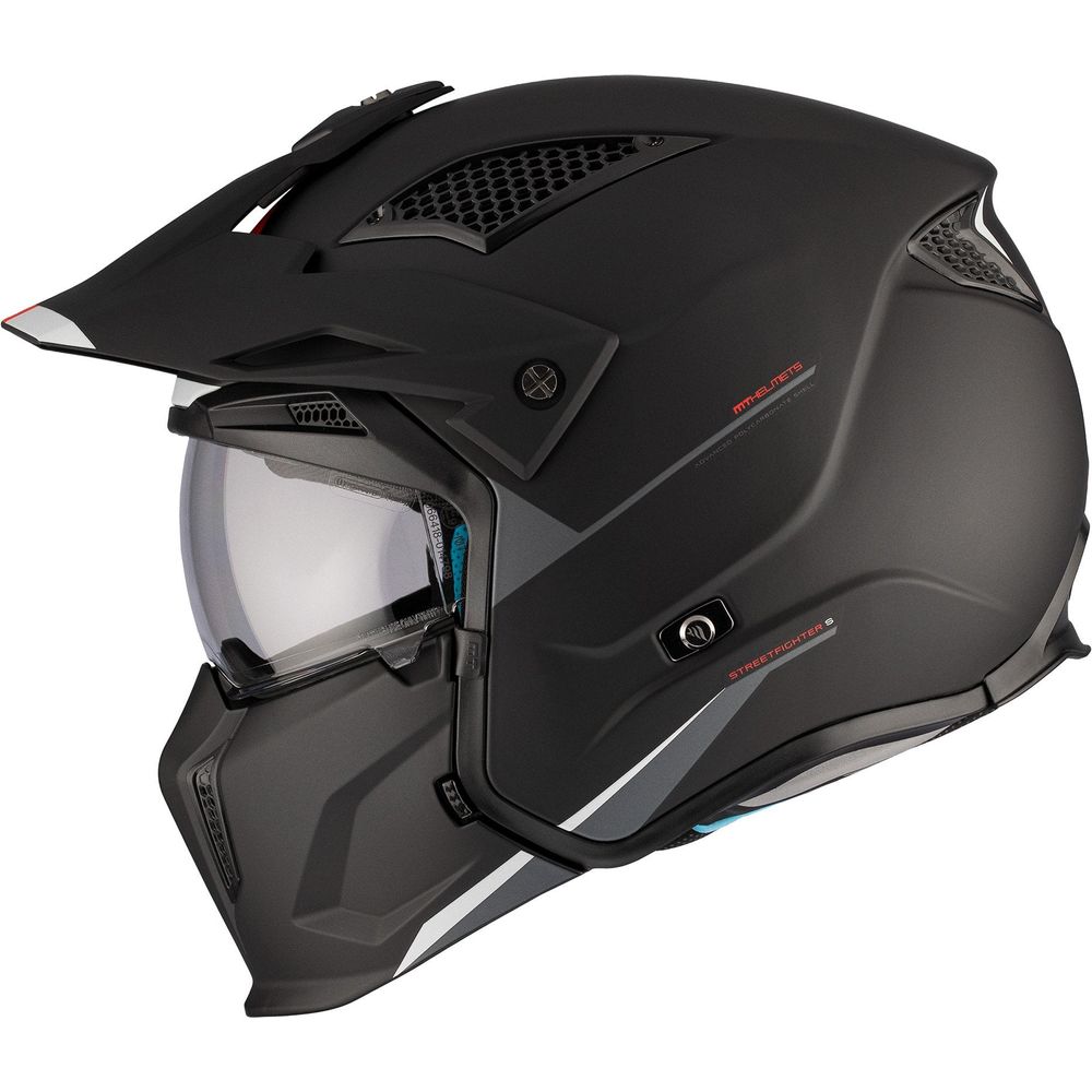 MT Streetfighter SV S Solid A1 Adventure Helmet Matt Black