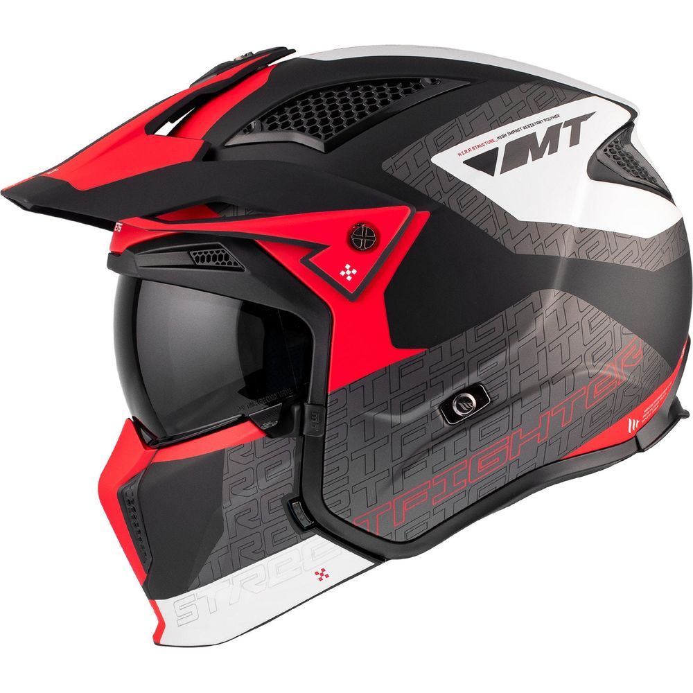 MT Streetfighter SV S Totem B15 Adventure Helmet Matt Black / Red / White