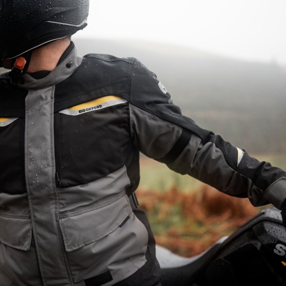 Oxford Mondial 2.0 Textile Jacket Black / Grey - FREE UK Shipping, FREE 365 Day Returns | Moto Central