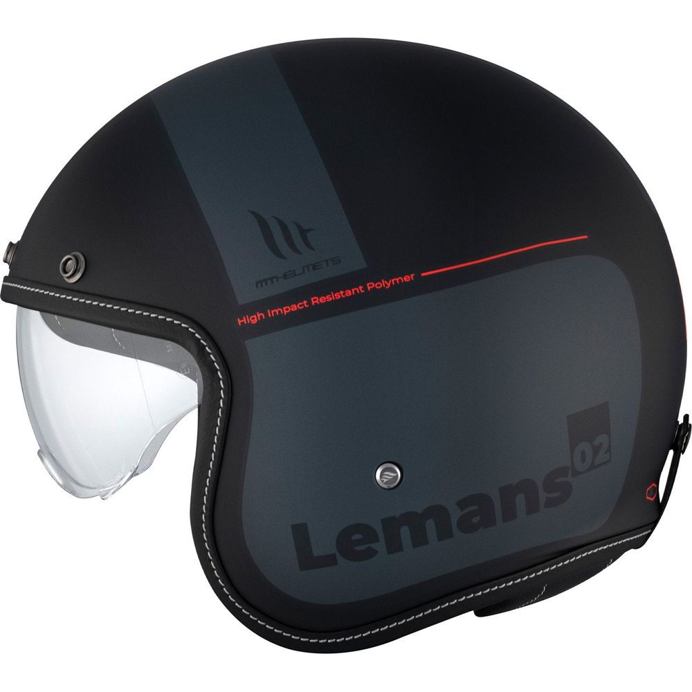 MT Le Mans 2 SV S Quality B2 Open Face Helmet Matt Black / Grey - FREE UK Shipping, FREE 365 Day Returns | Moto Central