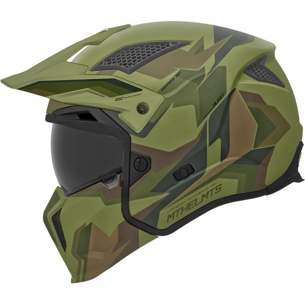 MT Streetfighter SV S Burst C6 Adventure Helmet Matt Green Camo