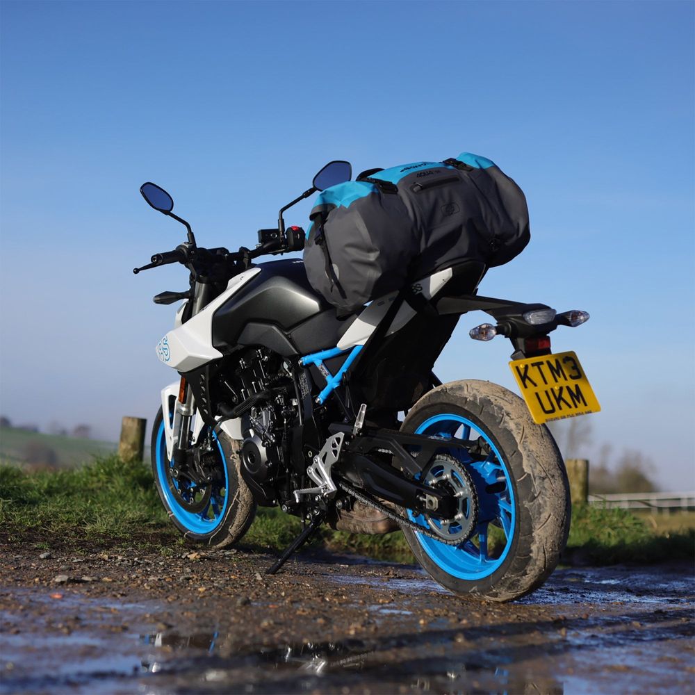 Oxford Aqua T50 Roll Bag Blue / Grey - 50 Litres  - FREE UK Shipping, FREE 365 Day Returns | Moto Central