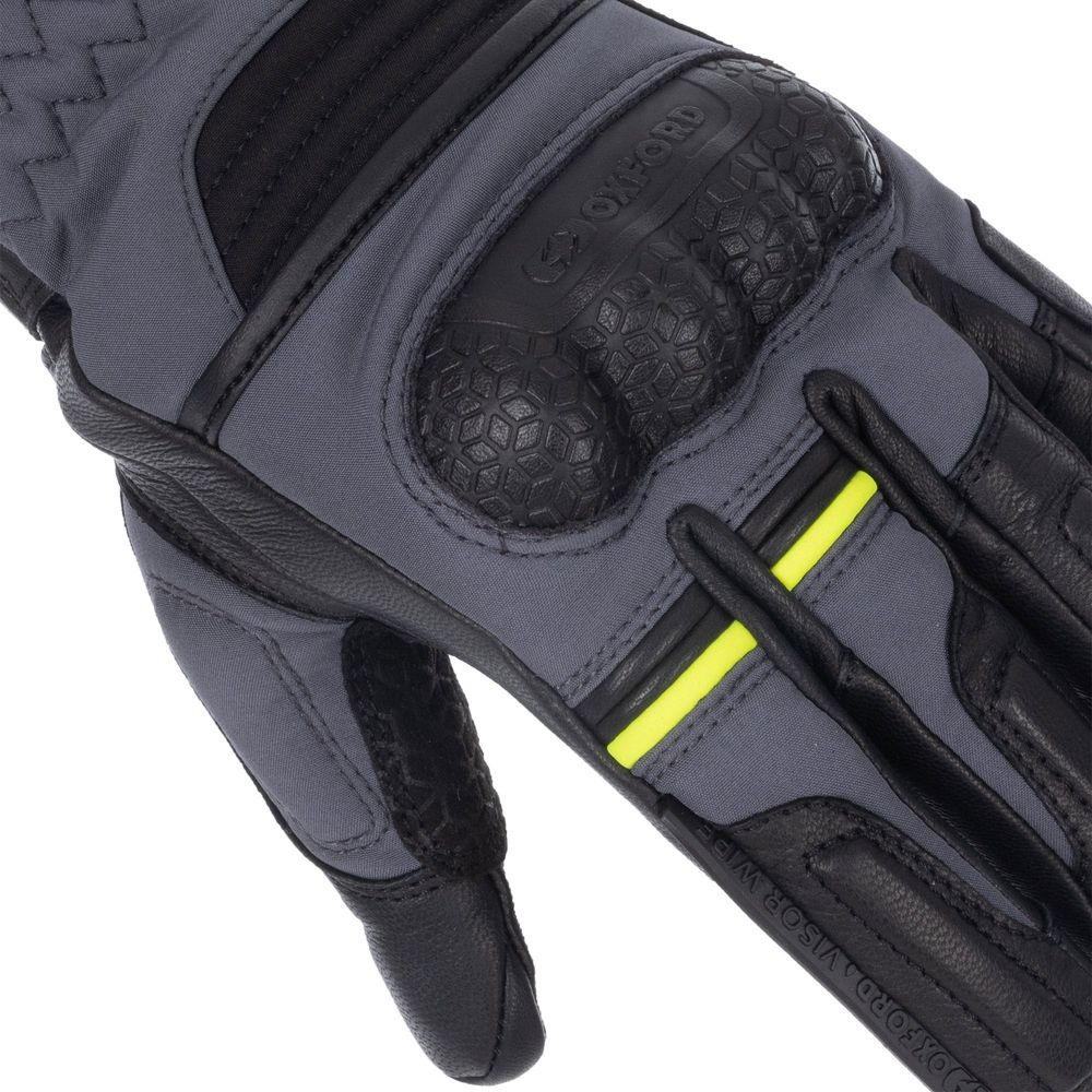 Oxford Hexham Waterproof Ladies Gloves Grey / Black - FREE UK Shipping, FREE 365 Day Returns | Moto Central