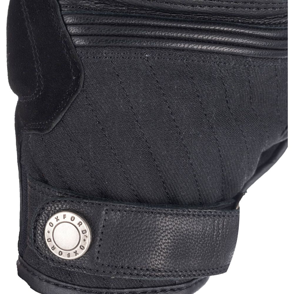 Oxford Hardy Leather / Textile Gloves Black - FREE UK Shipping, FREE 365 Day Returns | Moto Central