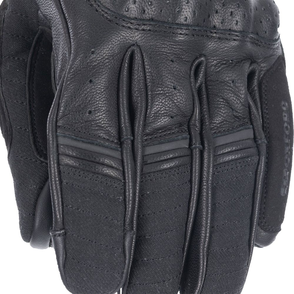 Oxford Hardy Leather / Textile Gloves Black - FREE UK Shipping, FREE 365 Day Returns | Moto Central