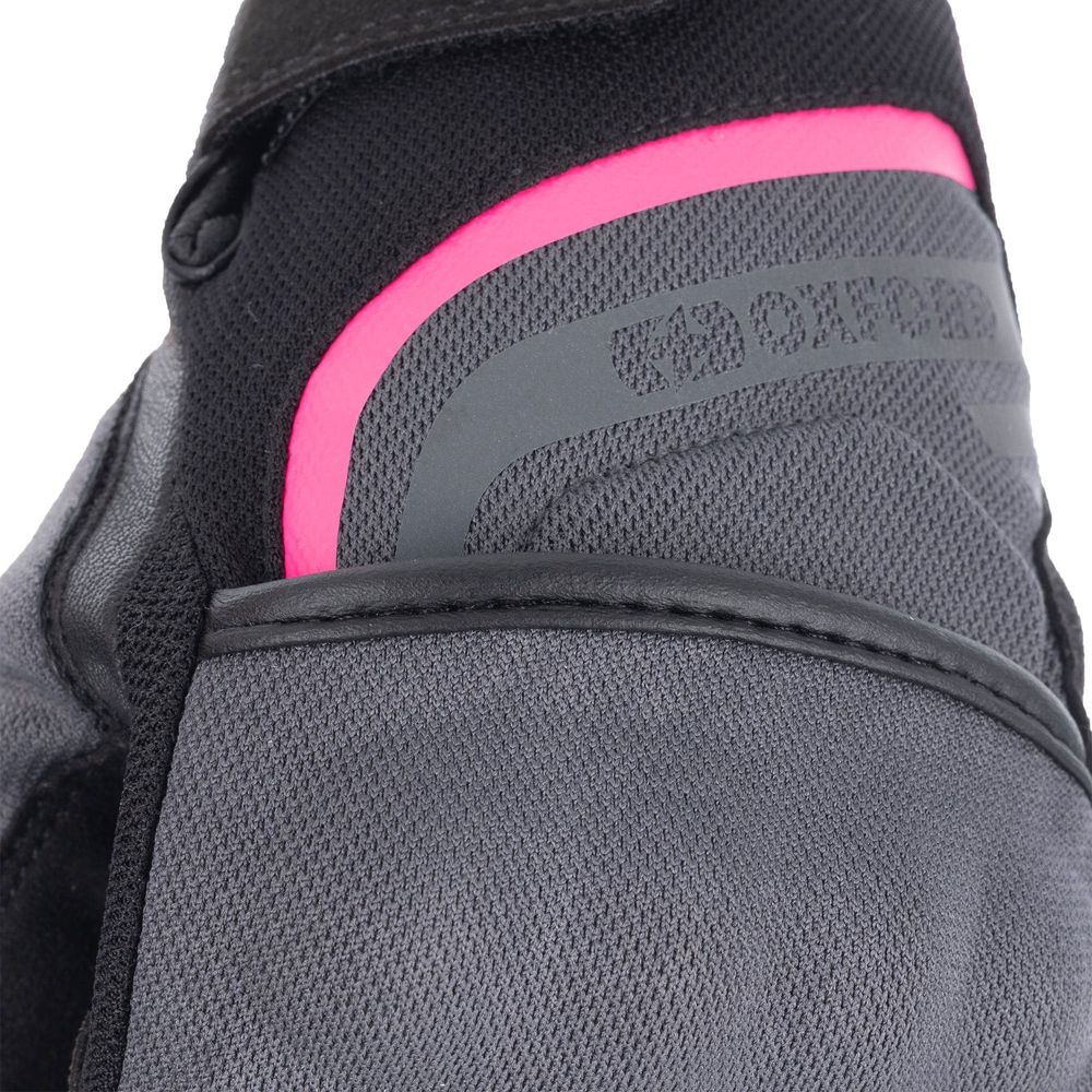 Oxford Dakar 1.0 Ladies Textile Gloves Charcoal / Pink - FREE UK Shipping, FREE 365 Day Returns | Moto Central