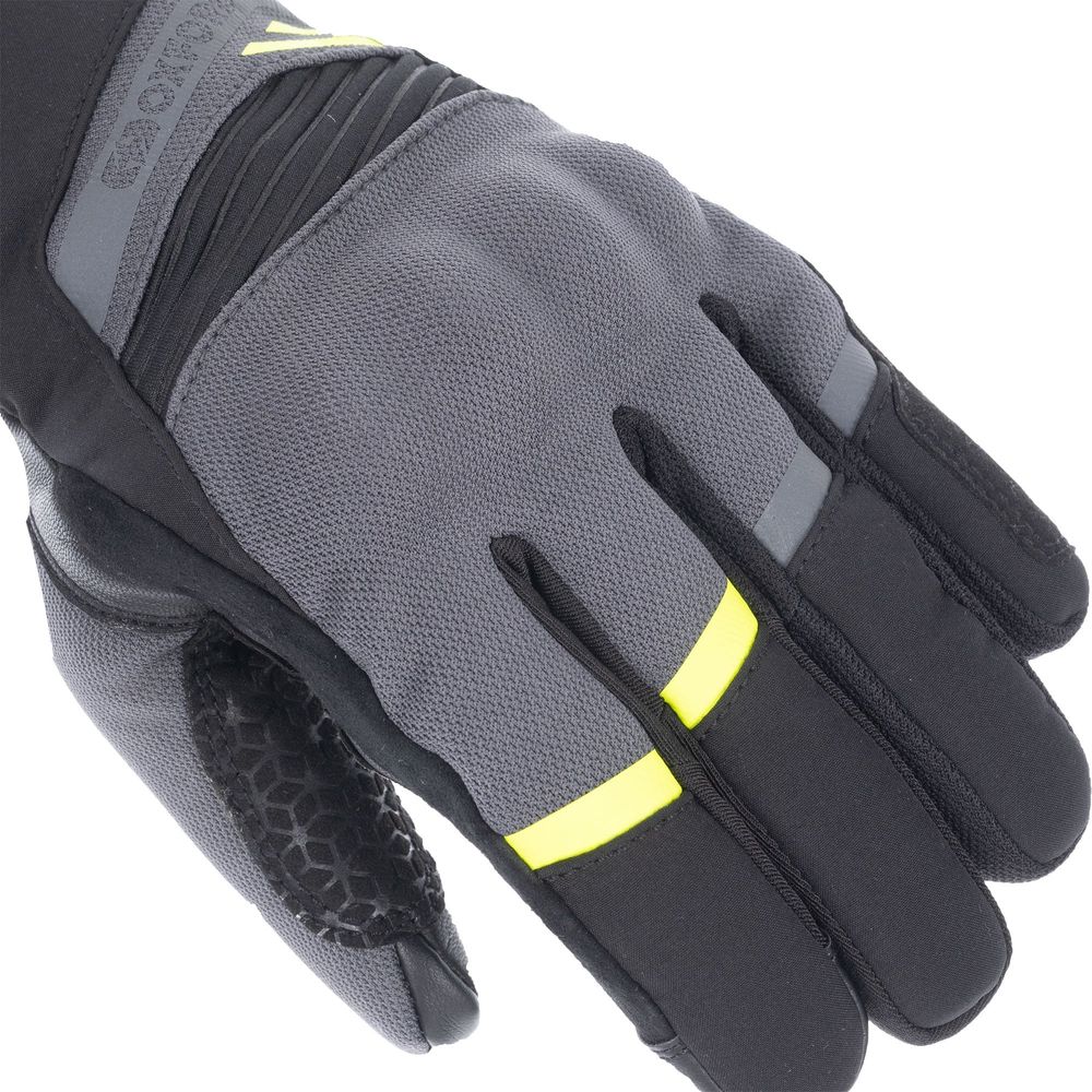 Oxford Dakar 1.0 Dry2Dry Textile Gloves Charcoal / Yellow - FREE UK Shipping, FREE 365 Day Returns | Moto Central