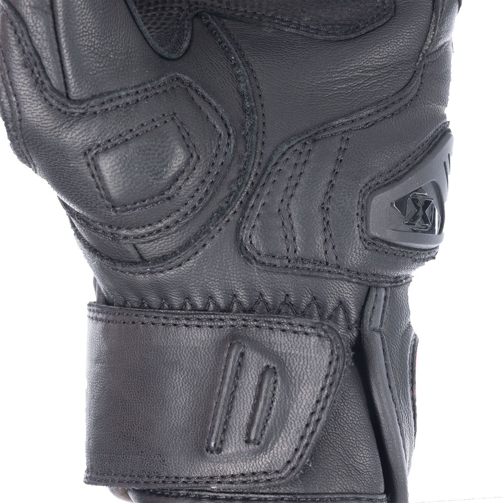 Oxford Cypher 1.0 Short Leather Gloves Black / Red / White - FREE UK Shipping, FREE 365 Day Returns | Moto Central