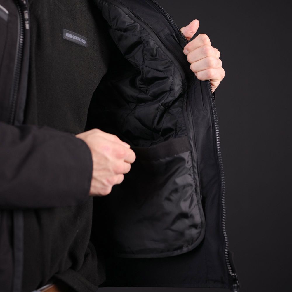 Oxford Mondial Street Dry2Dry Textile Jacket Black  - FREE UK Shipping, FREE 365 Day Returns | Moto Central