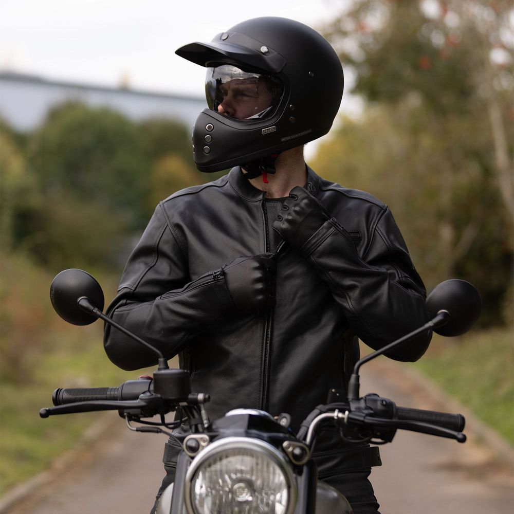 Oxford Henlow Leather Jacket Black - FREE UK Shipping, FREE 365 Day Returns | Moto Central