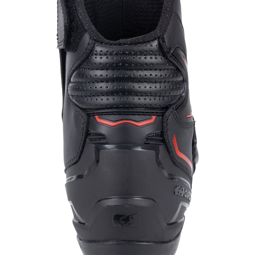 Oxford Omega Air Short Boots Black / White / Red - FREE UK Shipping, FREE 365 Day Returns | Moto Central