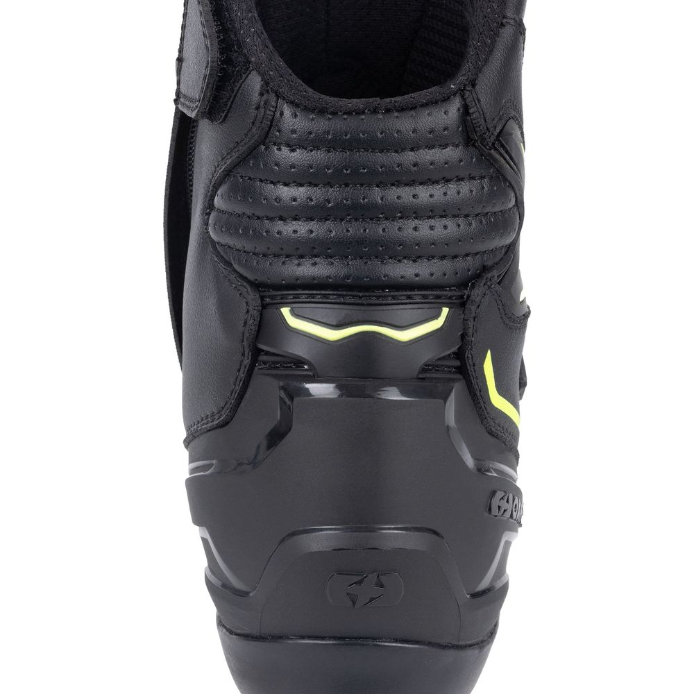 Oxford Omega Air Short Boots Black / White / Yellow - FREE UK Shipping, FREE 365 Day Returns | Moto Central