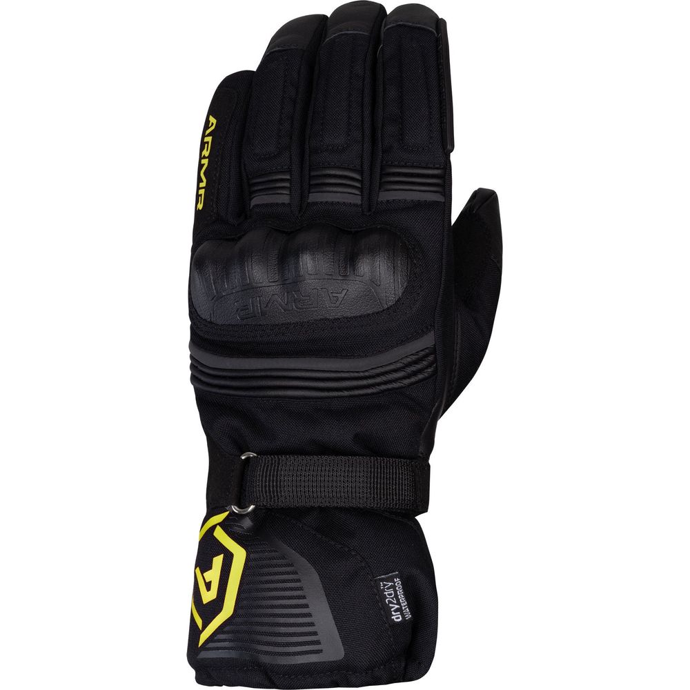 ARMR Kumaji 3.0 Waterproof Textile Gloves Black / Yellow