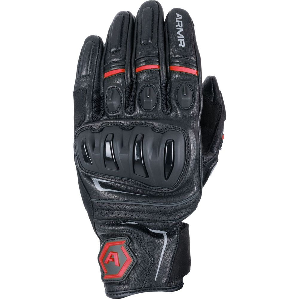 ARMR Raiden 3.0 Leather Gloves Black / Red