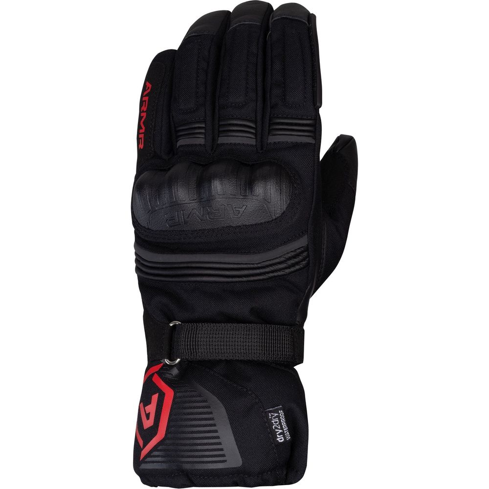 ARMR Kumaji 3.0 Waterproof Textile Gloves Black / Red