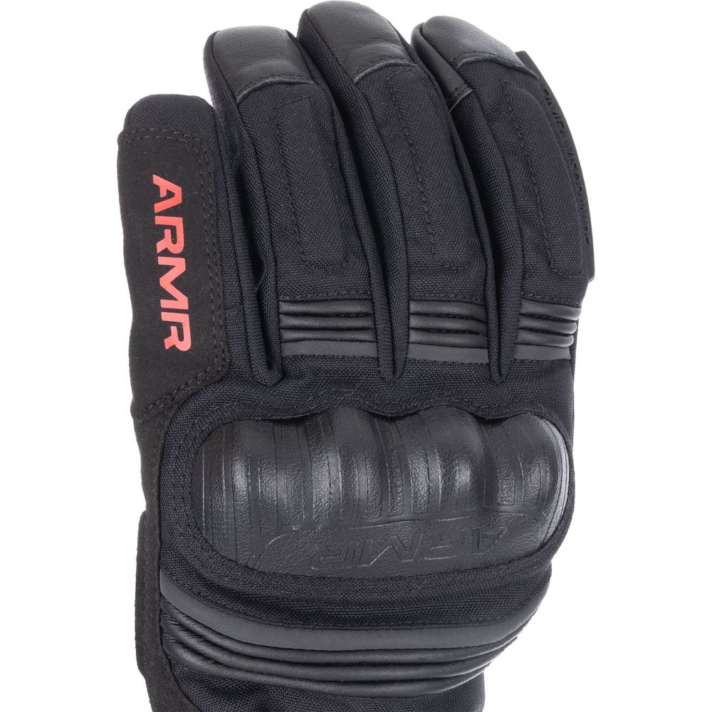 ARMR Kumaji 3.0 Waterproof Textile Gloves Black / Red  - FREE UK Shipping, FREE 365 Day Returns | Moto Central