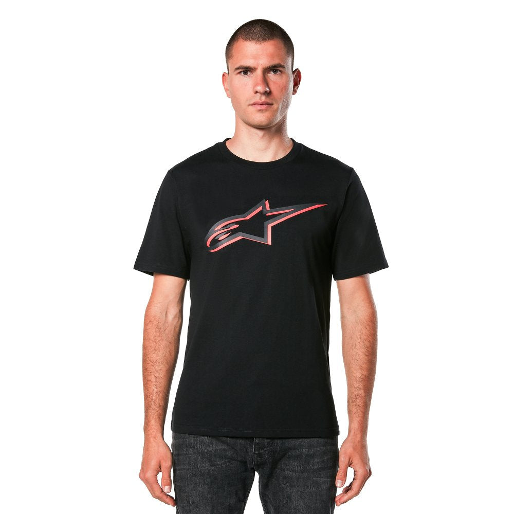 Alpinestars Ageless Shadow CSF T-Shirt Black / Red  - FREE UK Shipping, FREE 365 Day Returns | Moto Central