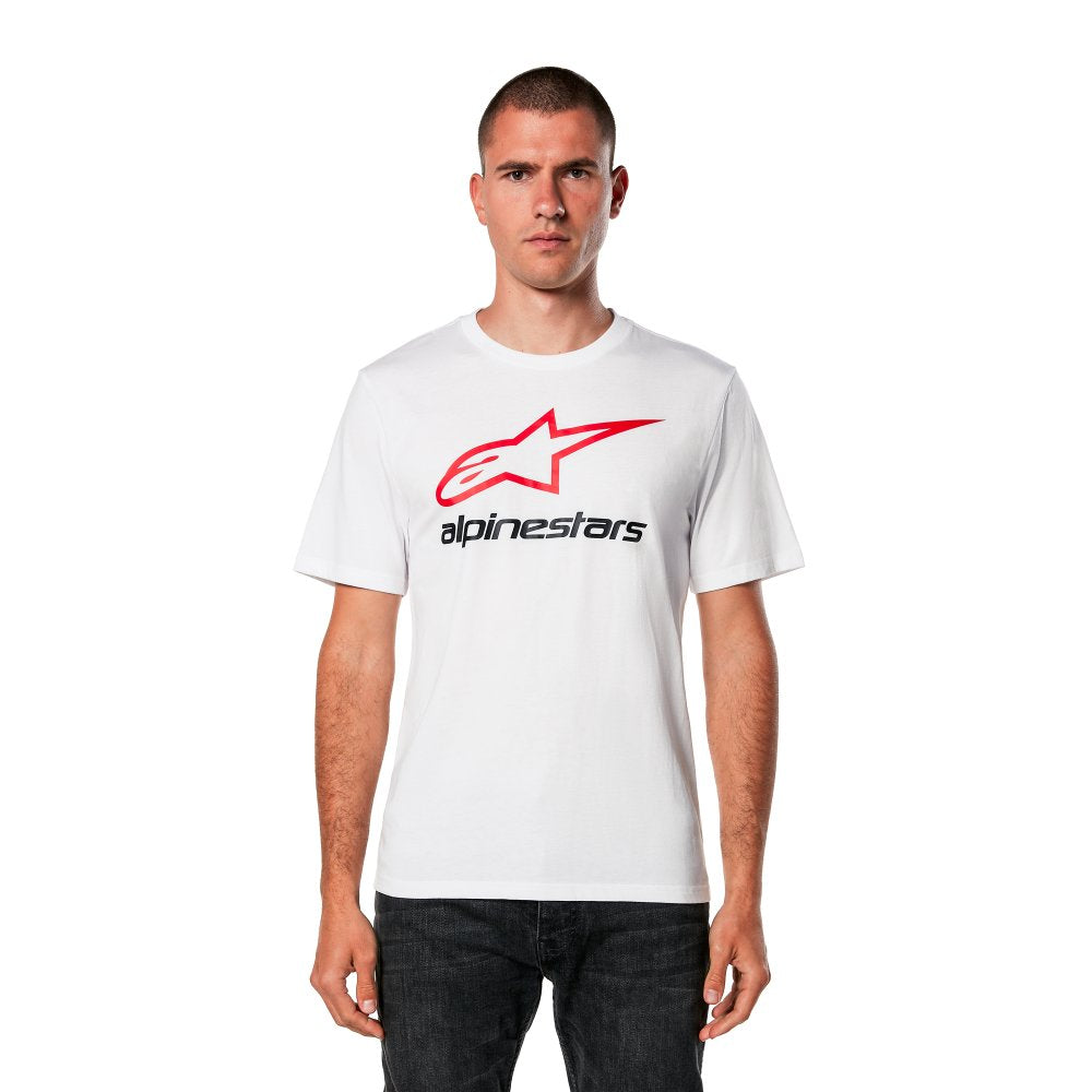 Alpinestars Always 2.0 CSF T-Shirt White / Red / Black - FREE UK Shipping, FREE 365 Day Returns | Moto Central