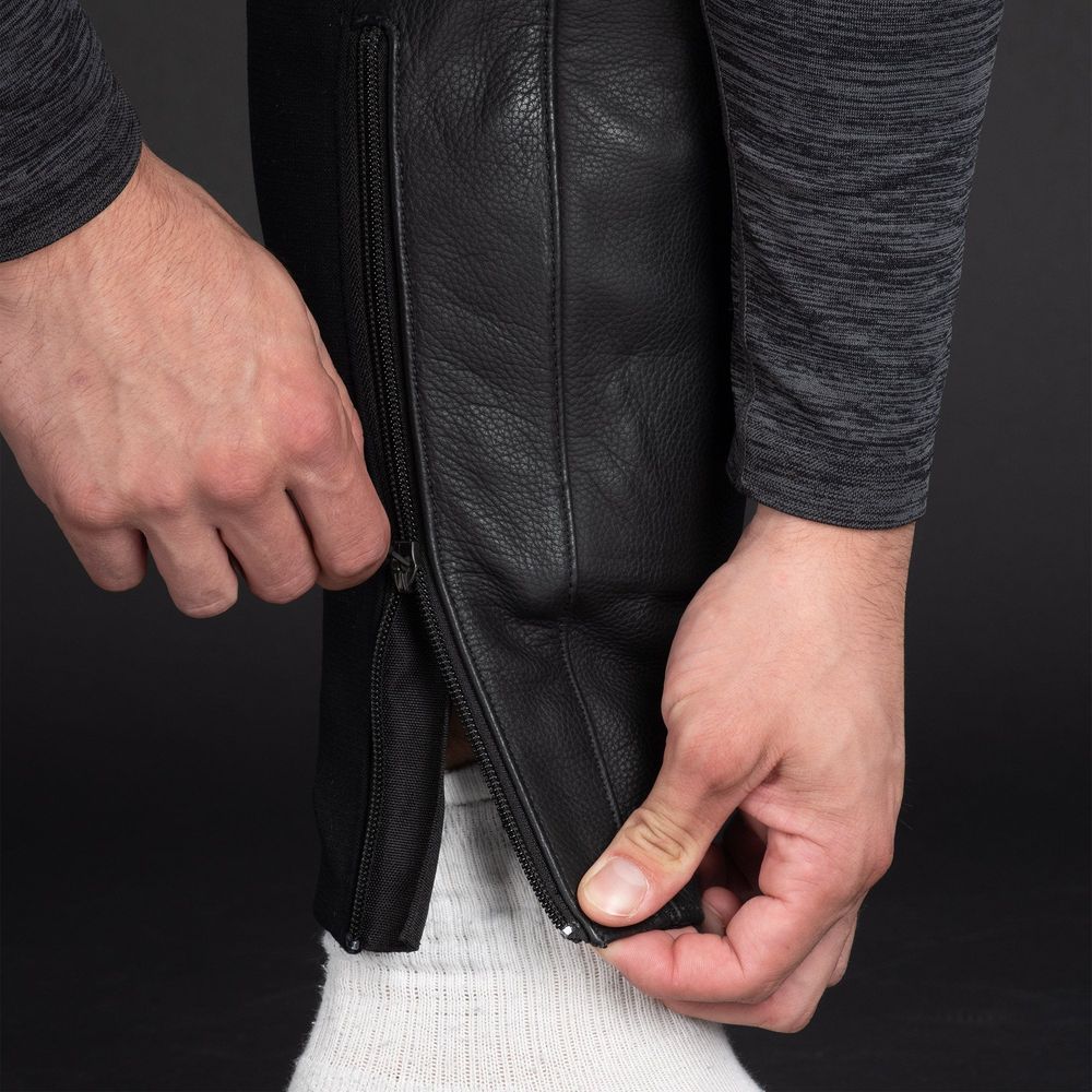 Oxford Nexus 1.0 Leather Trouser Stealth Black - FREE UK Shipping, FREE 365 Day Returns | Moto Central