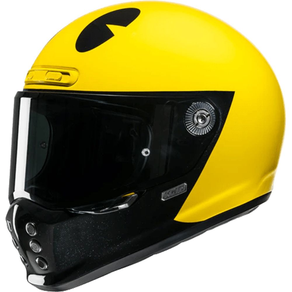 HJC V10 Pac-Man Bandai Namco Full Face Helmet MC3 Yellow - FREE UK Shipping, FREE 365 Day Returns | Moto Central