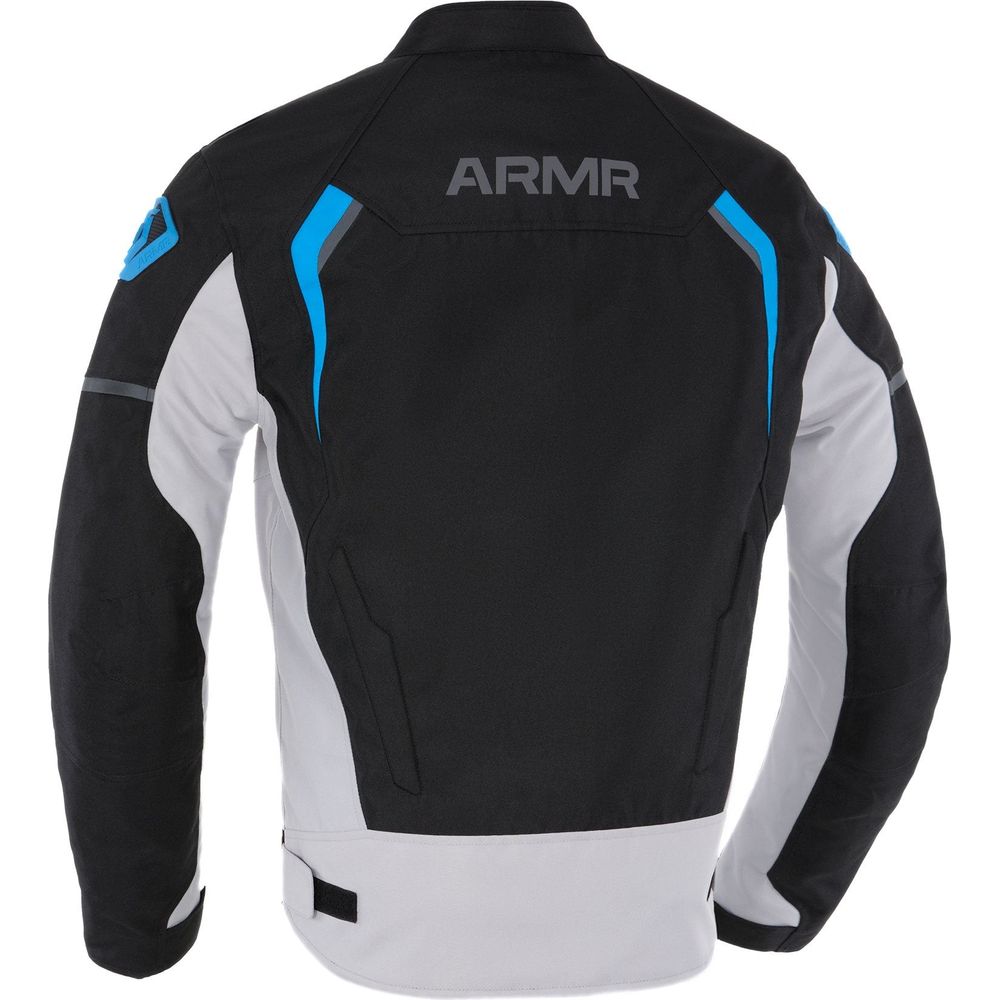 ARMR Eyoshi 3.0 Waterproof Textile Jacket Black / Light Grey / Blue  - FREE UK Delivery - Moto Central