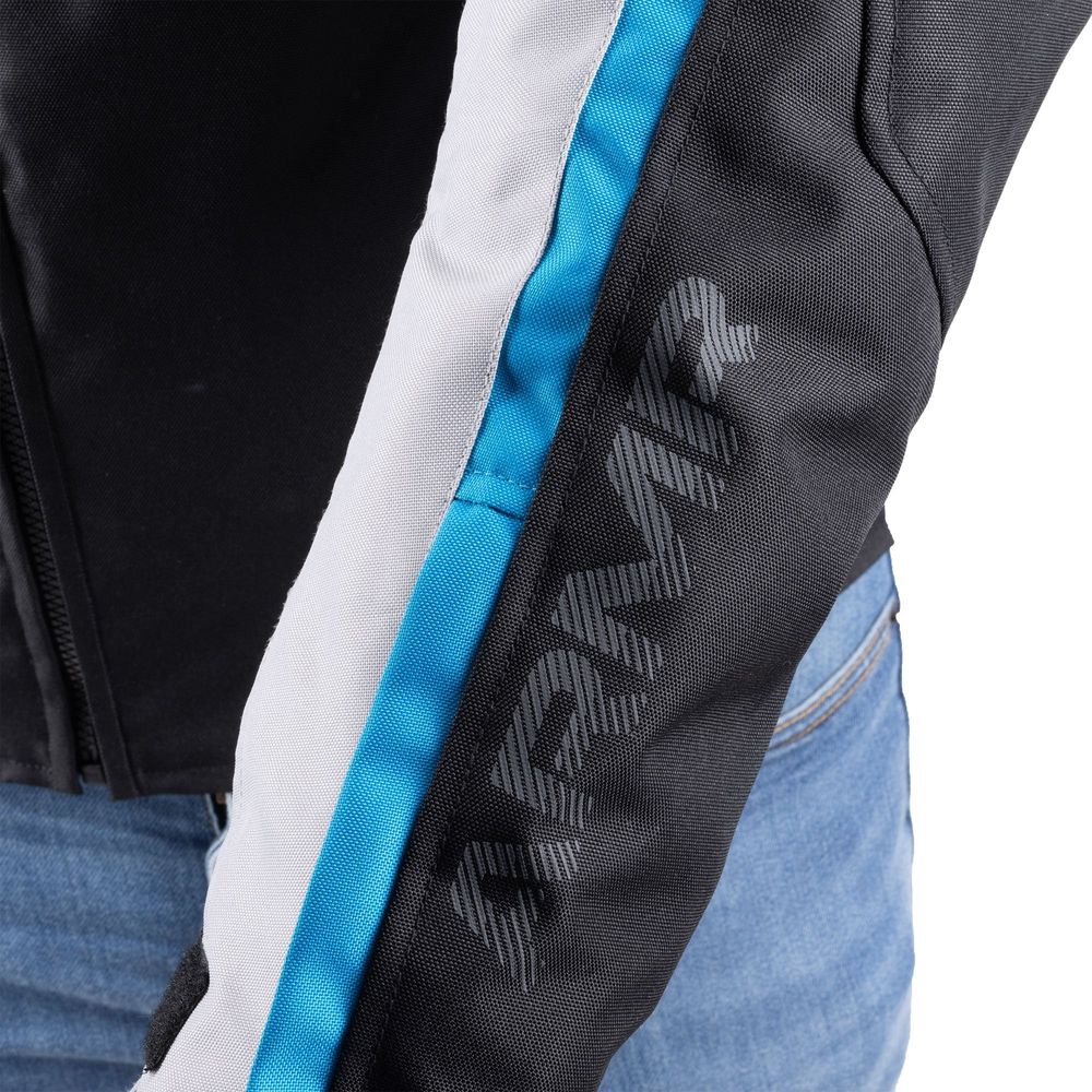 ARMR Eyoshi 3.0 Waterproof Textile Jacket Black / Light Grey / Blue  - FREE UK Delivery - Moto Central