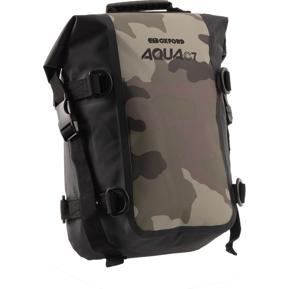 Oxford Aqua C7 Crash Bar Bag Camouflage - FREE UK Shipping, FREE 365 Day Returns | Moto Central