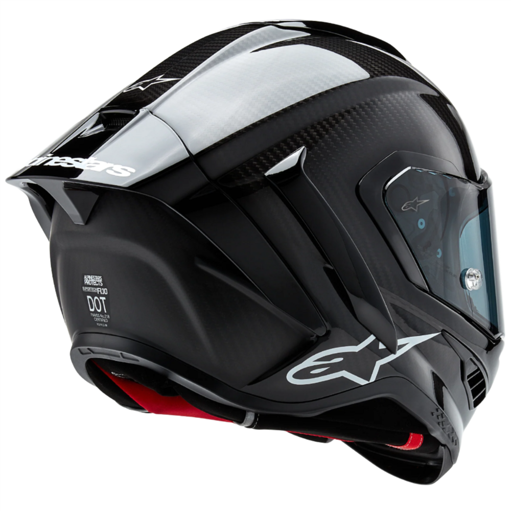 Alpinestars Supertech R10 Solid ECE 06 / FIM Full Face Helmet Matt & Gloss Black / Carbon