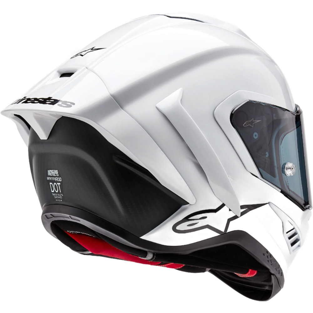 Alpinestars Supertech R10 Solid ECE 06 / FIM Full Face Helmet Gloss White / Matt Black