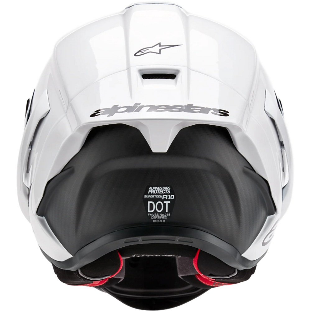 Alpinestars Supertech R10 Solid ECE 06 / FIM Full Face Helmet Gloss White / Matt Black