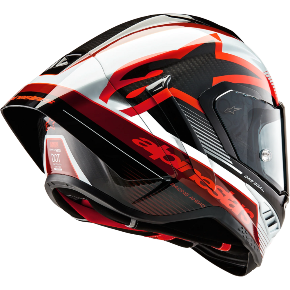 Alpinestars Supertech R10 Team ECE 06 / FIM Full Face Helmet Black / Carbon / Red / Gloss White