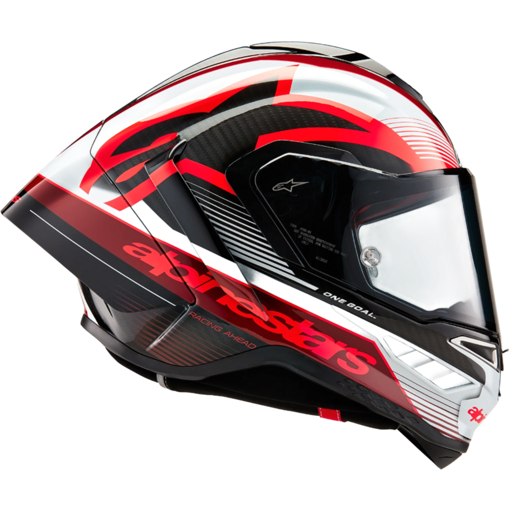 Alpinestars Supertech R10 Team ECE 06 / FIM Full Face Helmet Black / Carbon / Red / Gloss White