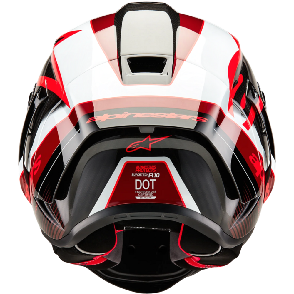 Alpinestars Supertech R10 Team ECE 06 / FIM Full Face Helmet Black / Carbon / Red / Gloss White