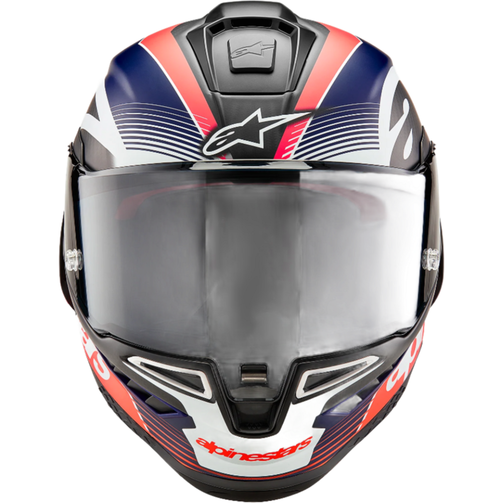 Alpinestars Supertech R10 Team ECE 06 / FIM Full Face Helmet Black / Carbon / Fluo Red / Matt Dark Blue