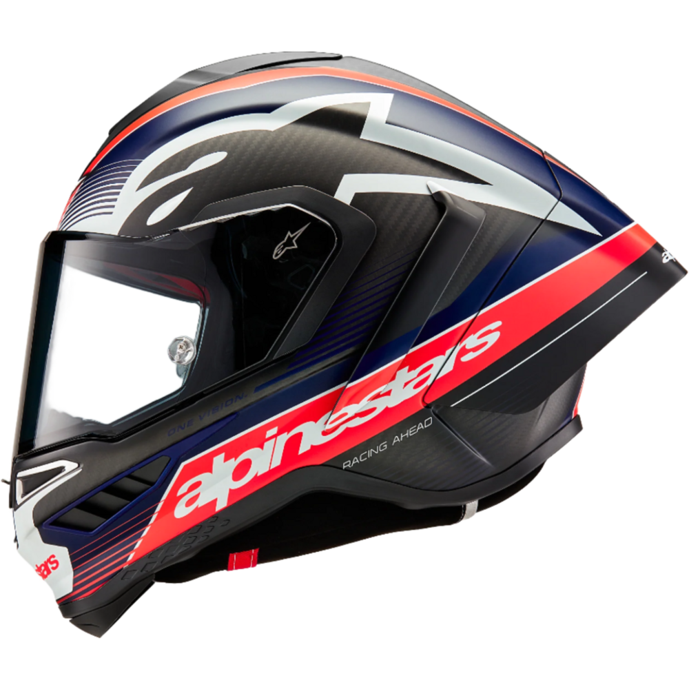 Alpinestars Supertech R10 Team ECE 06 / FIM Full Face Helmet Black / Carbon / Fluo Red / Matt Dark Blue