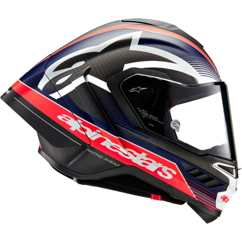 Alpinestars Supertech R10 Team ECE 06 / FIM Full Face Helmet Black / Carbon / Fluo Red / Matt Dark Blue