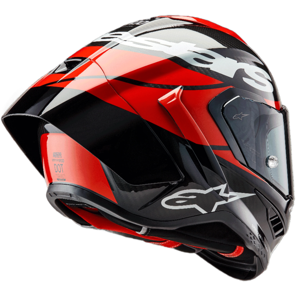 Alpinestars Supertech R10 Element ECE 06 / FIM Full Face Helmet Black / Carbon / Bright Red / Gloss White