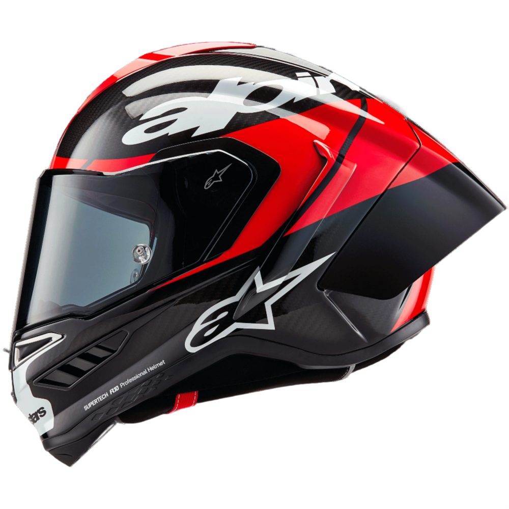 Alpinestars Supertech R10 Element ECE 06 / FIM Full Face Helmet Black / Carbon / Bright Red / Gloss White