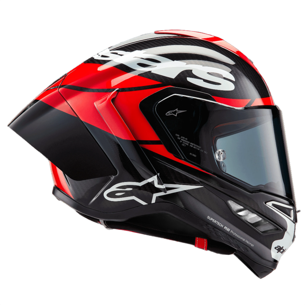 Alpinestars Supertech R10 Element ECE 06 / FIM Full Face Helmet Black / Carbon / Bright Red / Gloss White