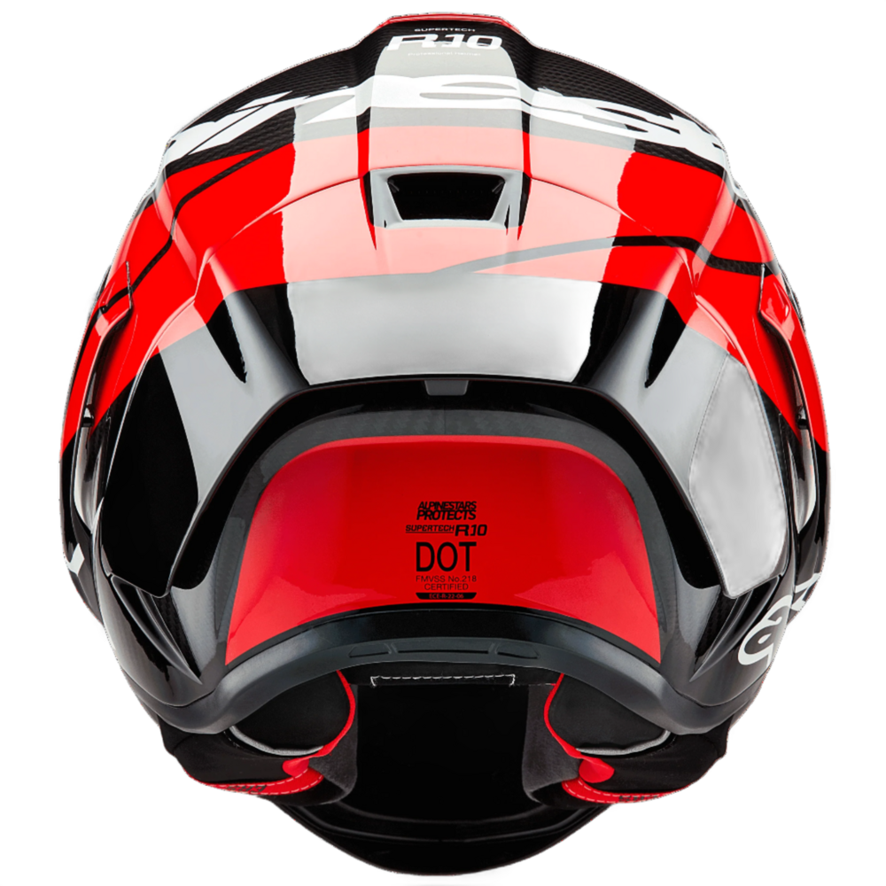 Alpinestars Supertech R10 Element ECE 06 / FIM Full Face Helmet Black / Carbon / Bright Red / Gloss White